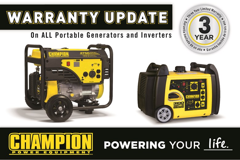 Warranty Update - Champion Power Equipment