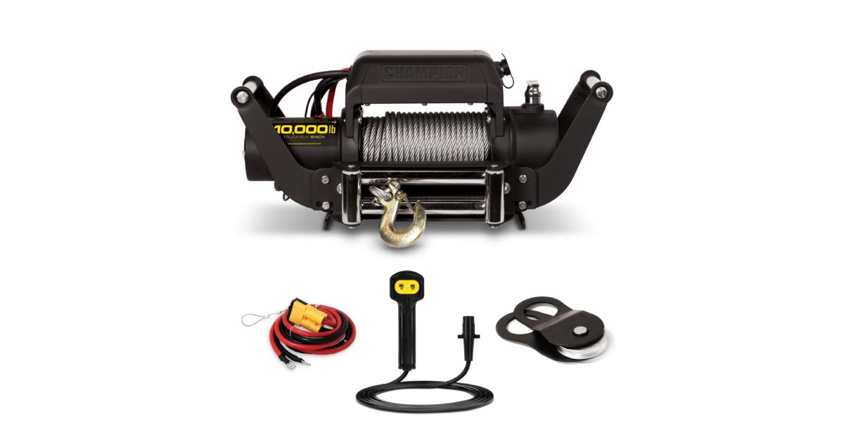 Champion Winch Kit with Speed Mount, 11,000-lb