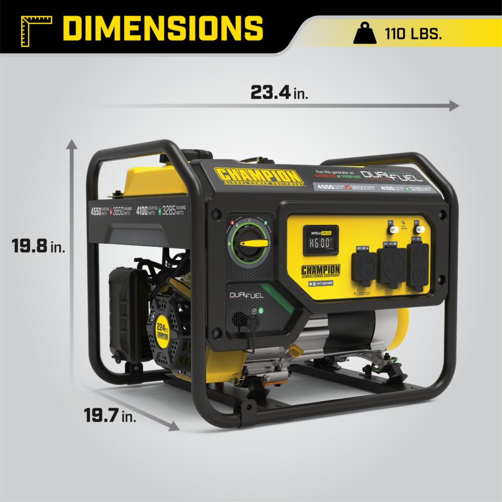 3650-Watt Dual Fuel Generator - Champion Power Equipment