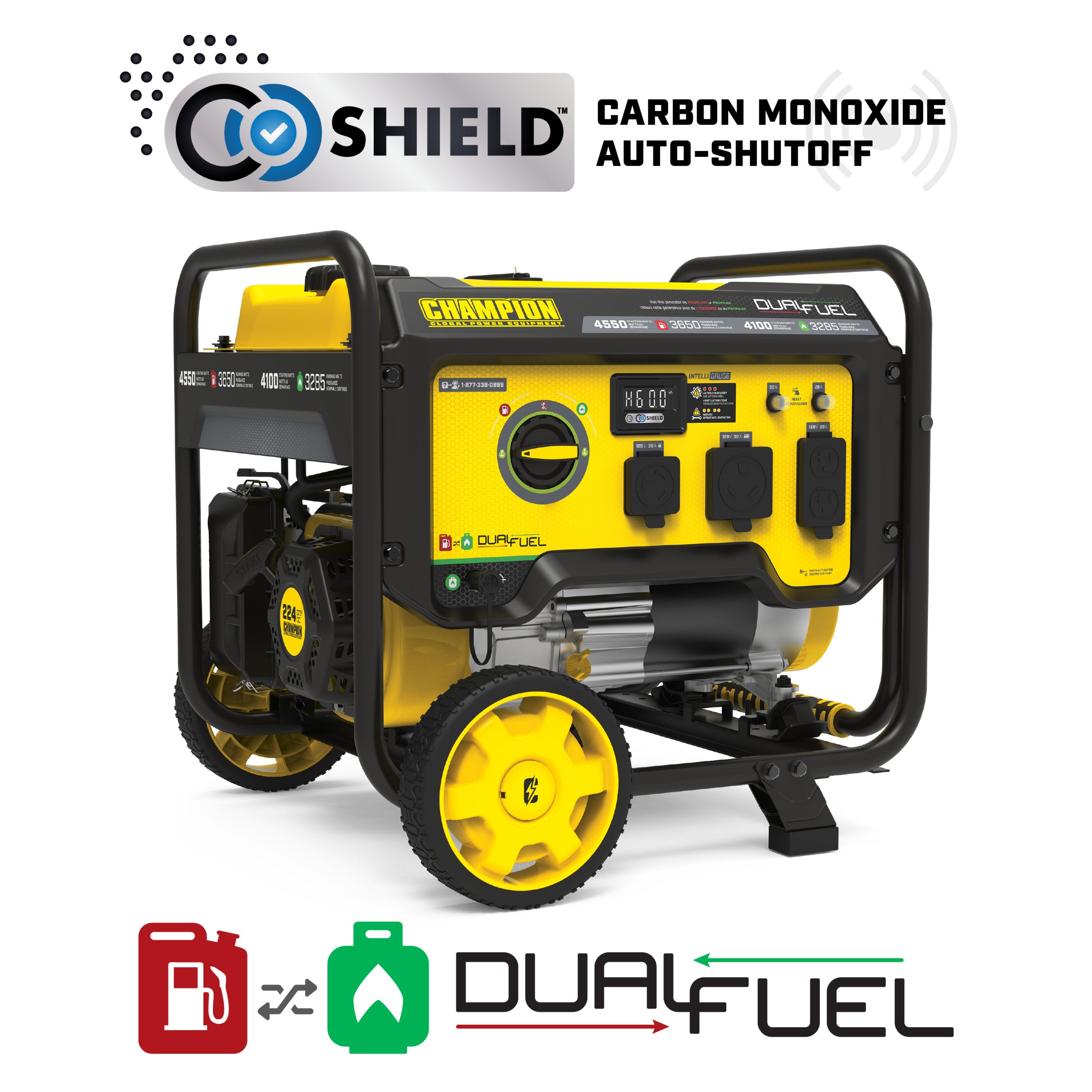 3650W Dual Fuel Generator with CO Shield® - Champion Power Equipment