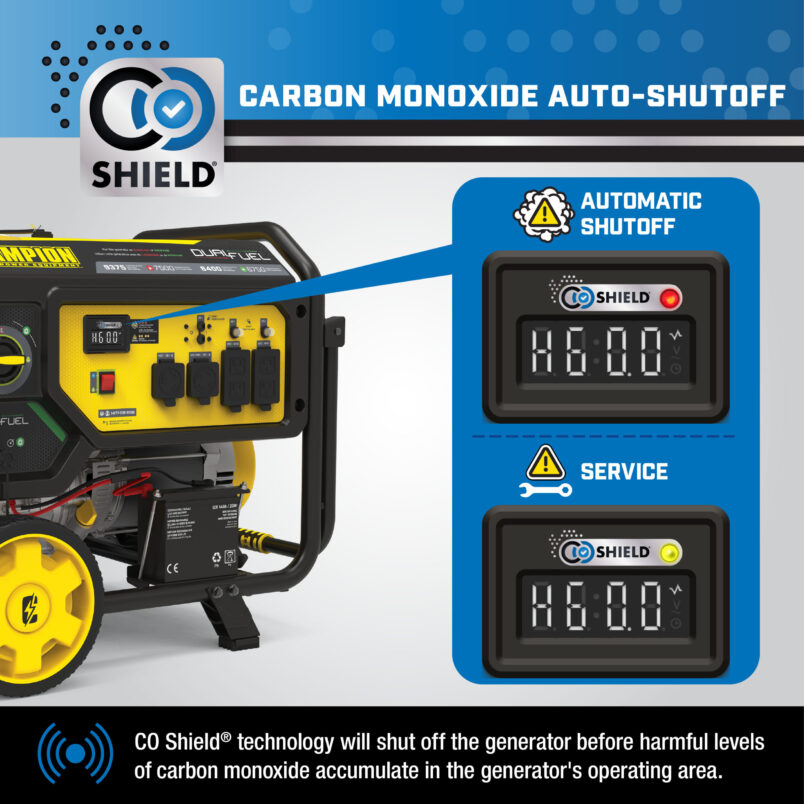 Champion 7000W/8750W Portable Gas Generator with CO Shield™